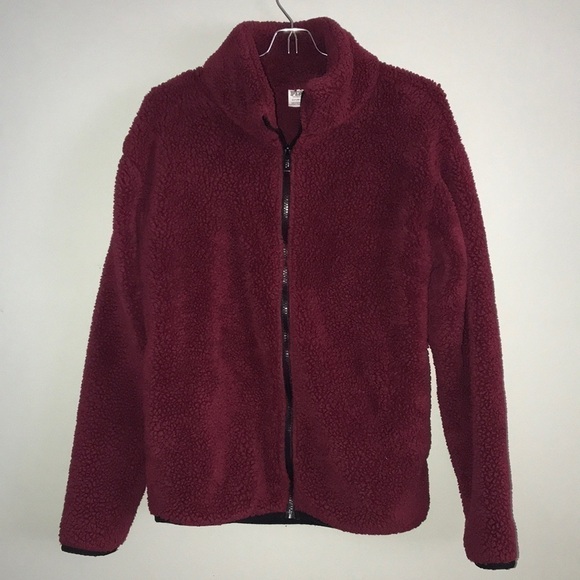 PINK  EUC Teddy Bear Jacket Garnet Color Size Small​​ - Picture 1 of 5